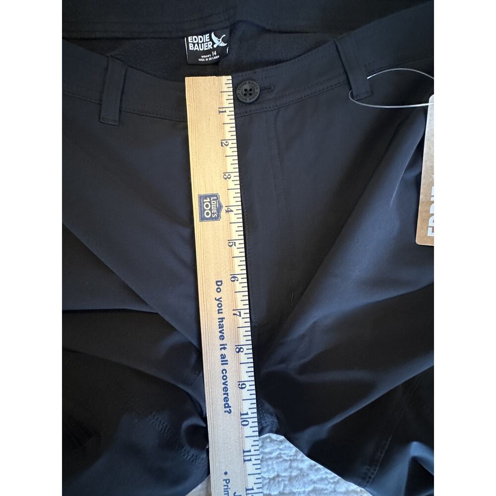 Eddie Bauer Flexion Fleece Lined 2.0 Pants Women's Size 14 Black NEW - Picture 15 of 16